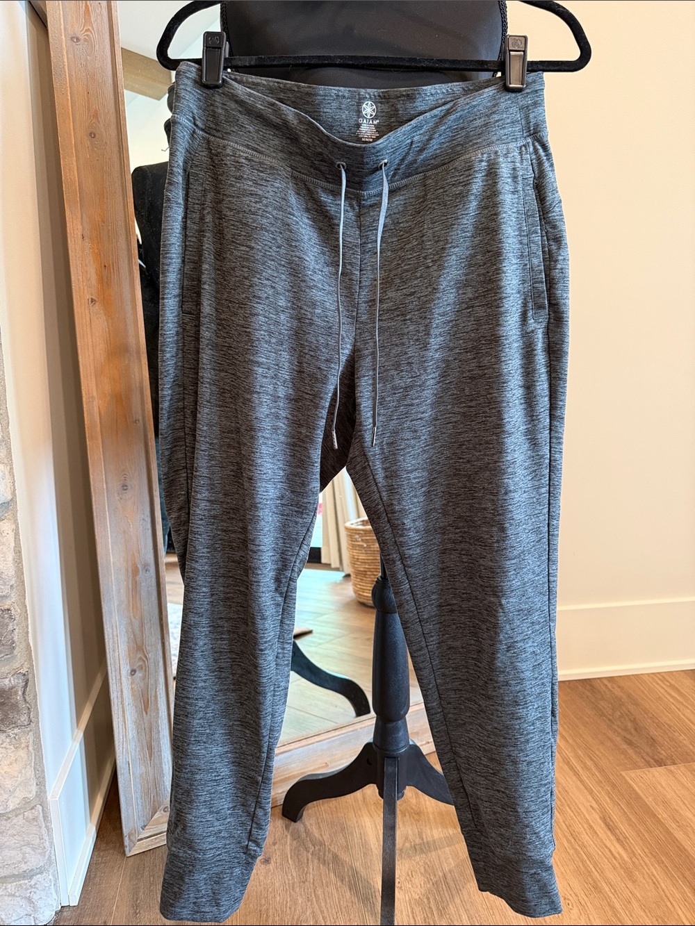 GAIAM Women's Heather Gray Jogger Sweatpants